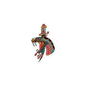Snake and Dagger Slap Sticker